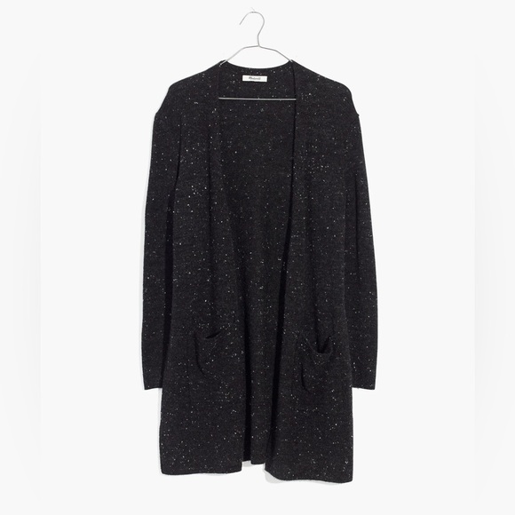 Madewell Donegal Kent Cardigan Sweater in Coziest Yarn wool slouchy speckled M - Picture 10 of 14